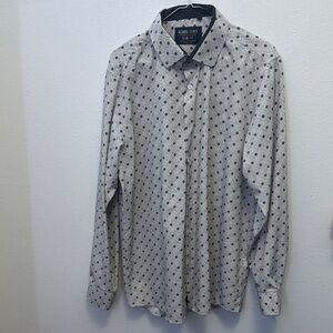 Azeri Casual Button Down Shirt - White and Black Pattern